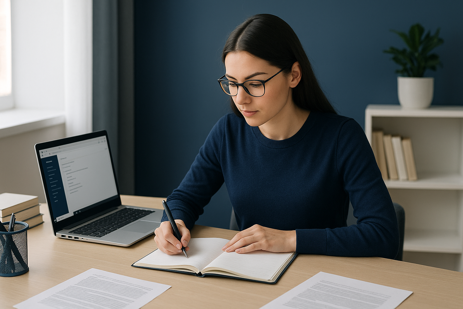 Opositora preparando Administrativo de la Seguridad Social online con método GoKoan