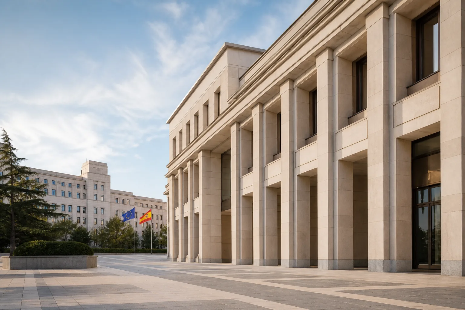 Arquitectura institucional que representa los ministerios de España