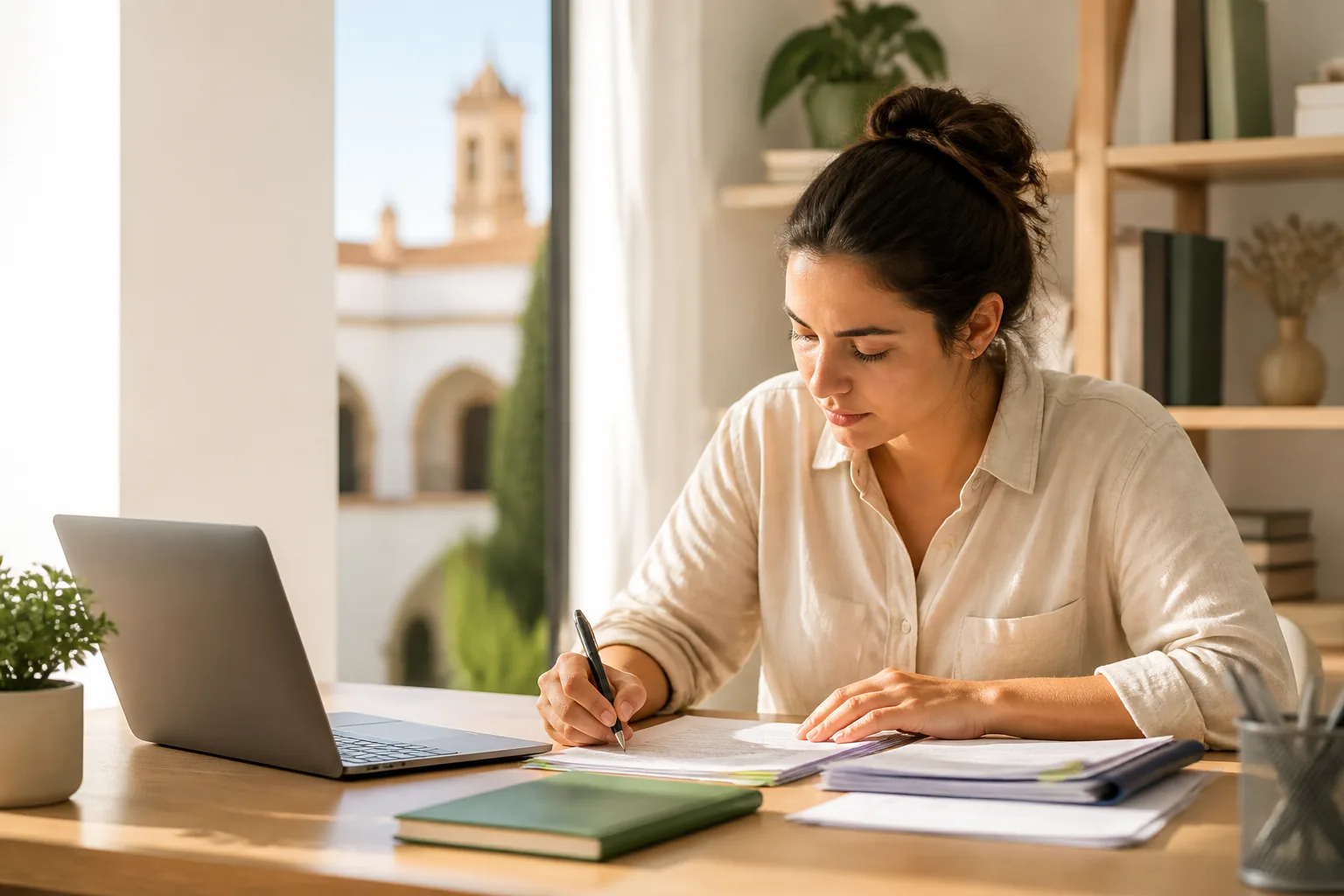 Opositora preparando Gestión Administrativa de la Junta de Andalucía