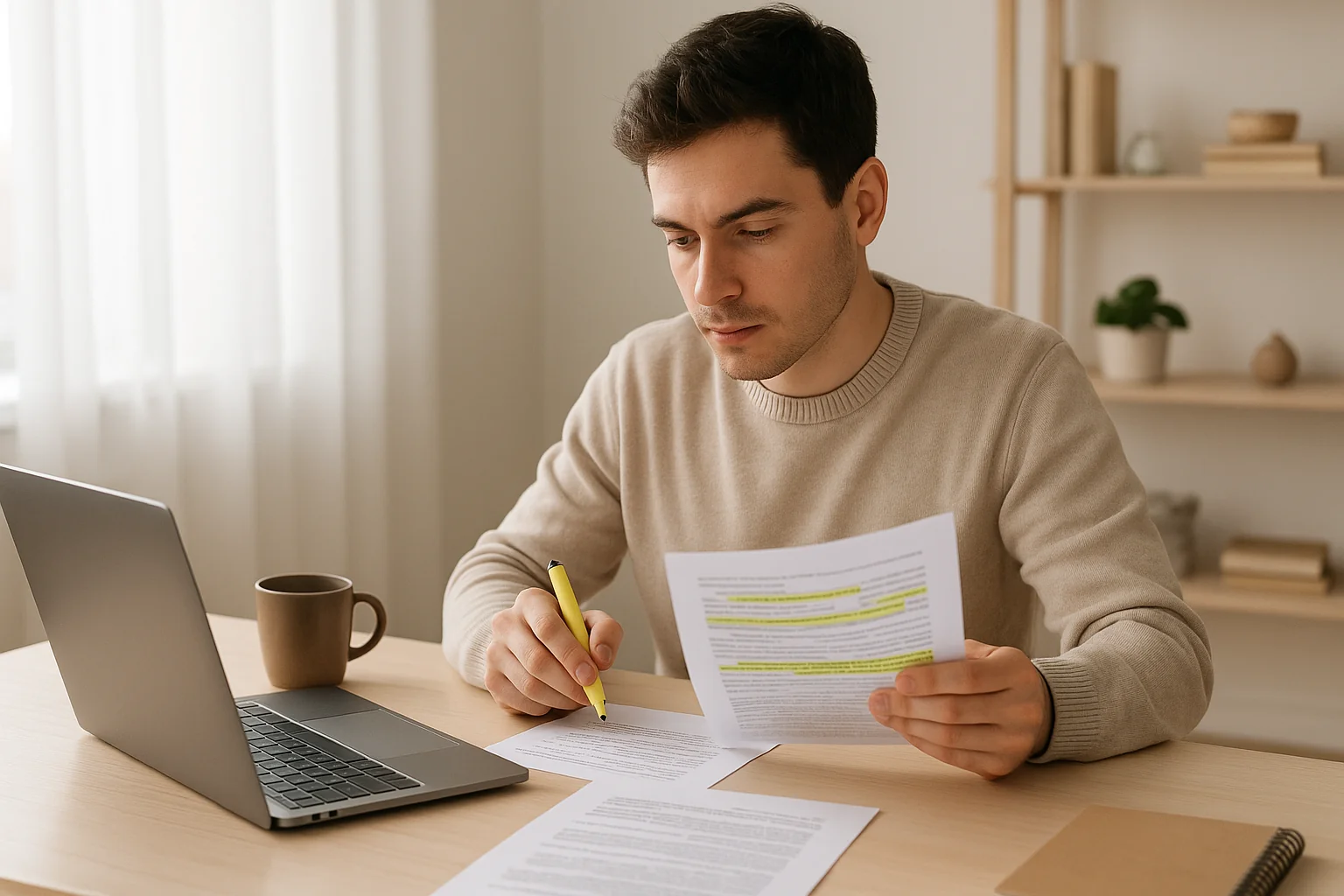 Opositora estudiando online con apuntes de Ayudante de Instituciones Penitenciarias