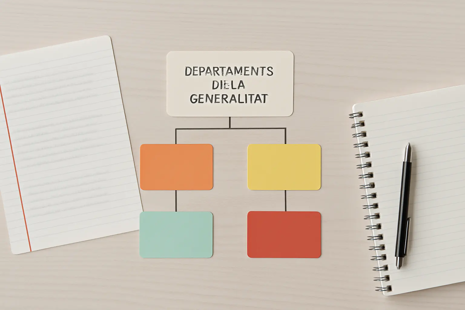 Apunts i esquema d’estudi sobre els departaments de la Generalitat de Catalunya