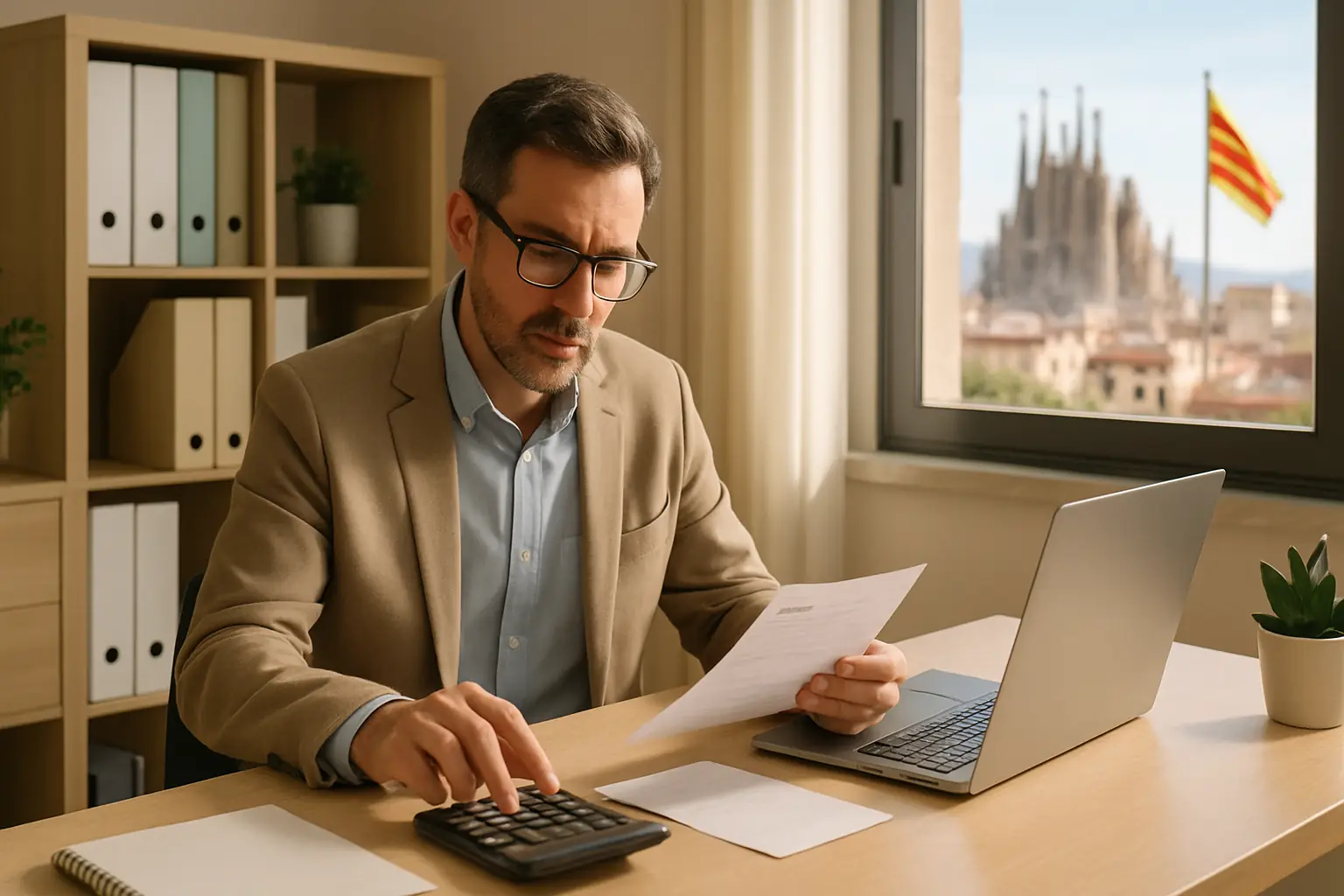 Auxiliar administratiu que calcula el seu sou a la Generalitat de Catalunya