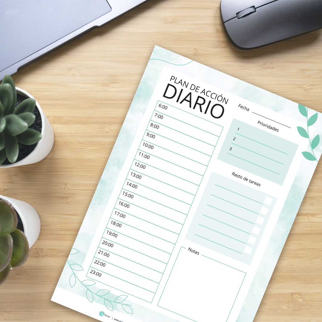 Planificador diario para oposiciones