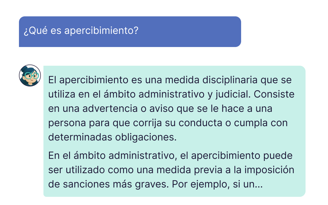 Sofía responde a la duda ¿Qué es apercibimiento?.