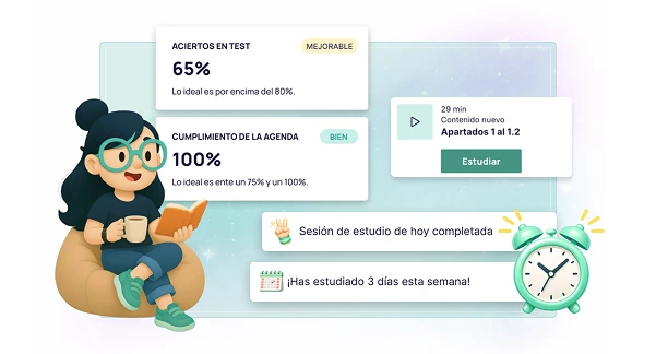 Ilustración sobre mantener el hábito de estudio con GoKoan.