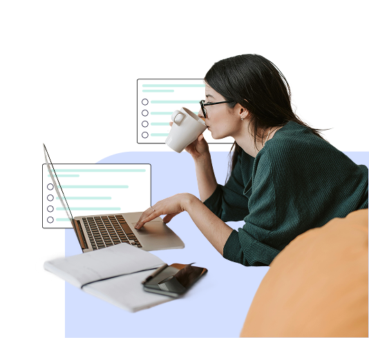 Hombre y mujer sentados haciendo retos de GoKoan